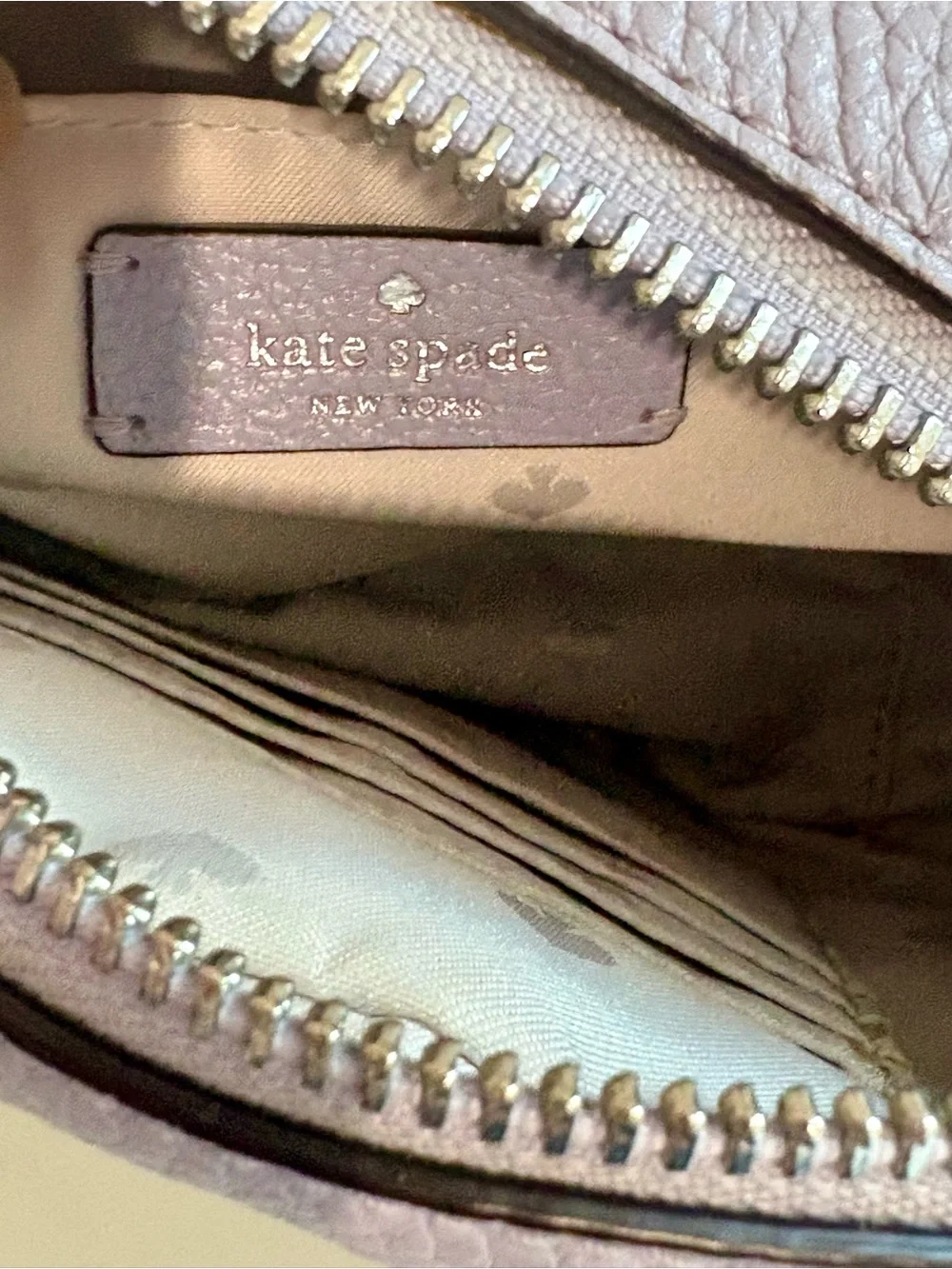 Kate Spade Kourtney Camera Crossbody Bag Frozen Lilac Pebbled Leather Tassel